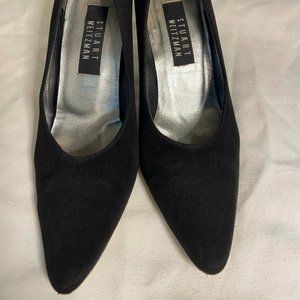 Vintage Classic Black Stuart Weitzman Fabric Pumps